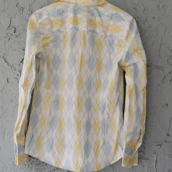 Blue & Yellow Tommy Hilfiger Shirt For Women - Picture 5 of 5